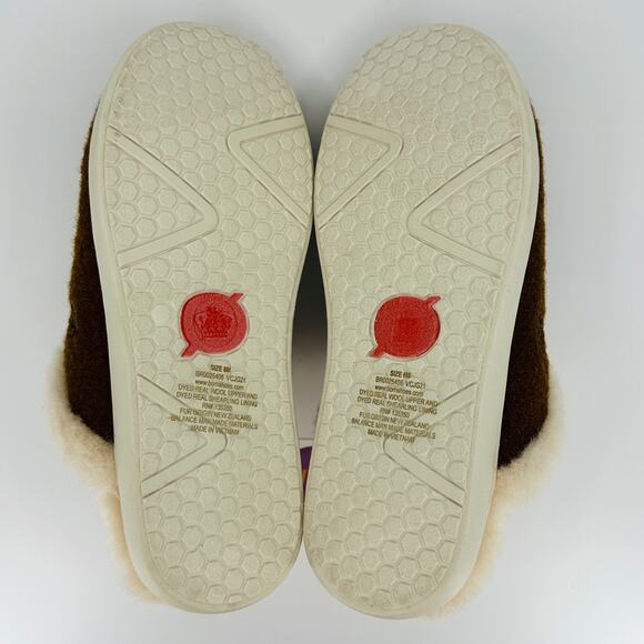 Born Women's Zoe 100% Wool Shearling Lined Slippers Cognac Brown Wool Size 6 - Picture 11 of 13